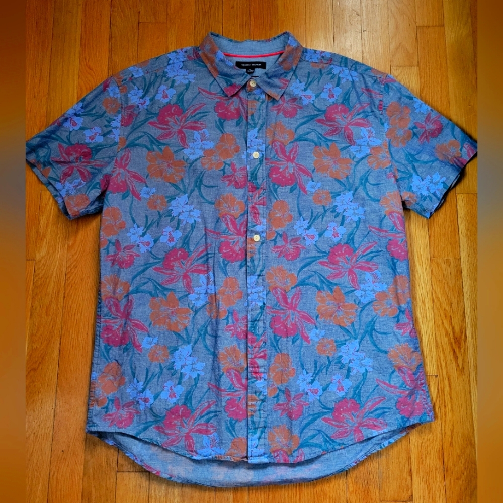 TOMMY HILFIGER FLORAL SHORT SLEEVE